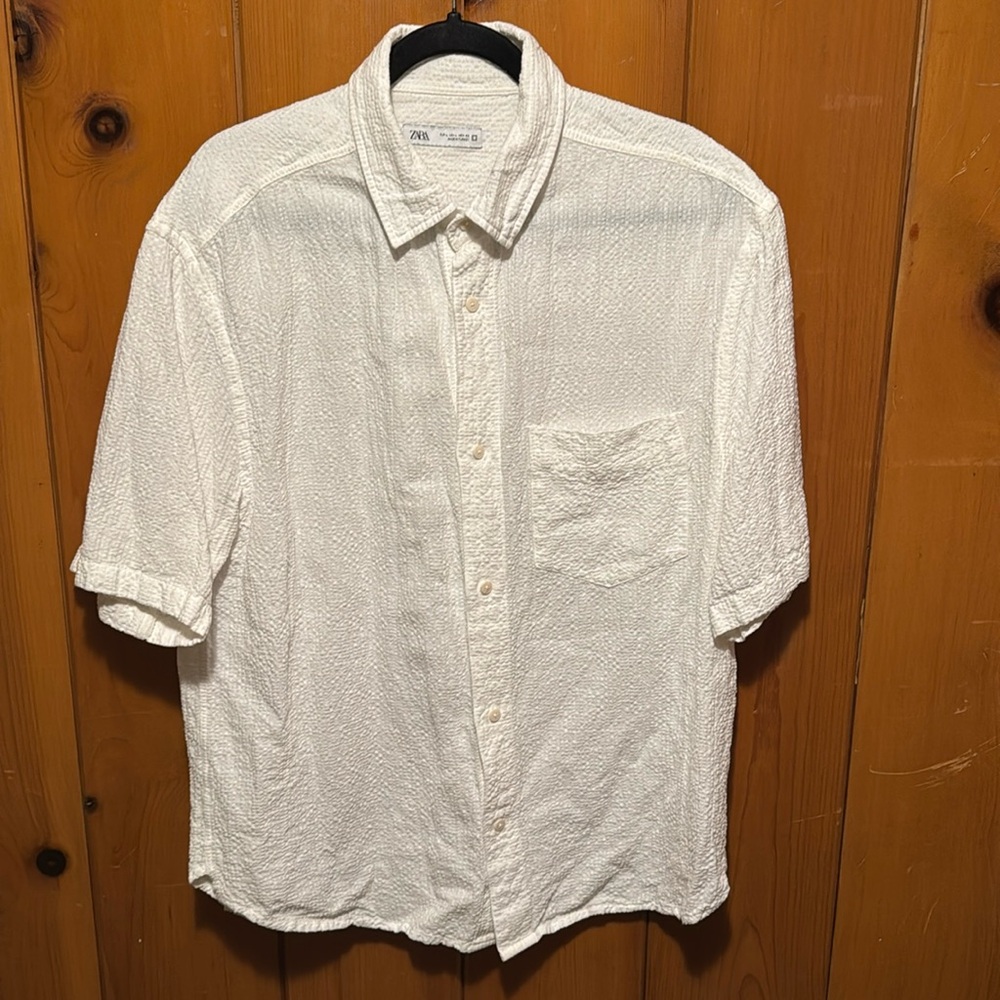Zara Linen Collared Shirt
